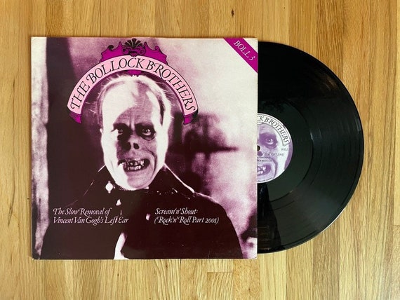 The Bollock Brothers - The Slow Removal of Vincent Van Gogh's Left Ear 2 Track 12" Single Vinyl Record 1982 Post Punk New Wave