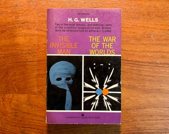 Vintage Sci Fi Book The Invisible Man & The War of the Worlds by H. G. Wells 1966 Paperback 2 in 1