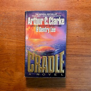 Vintage Sci Fi Book Cradle by Arthur C. Clarke & Gentry Lee 1989 First Edition Paperback