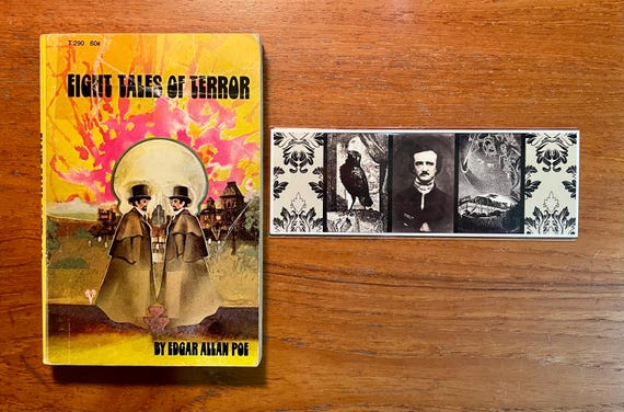 Vintage Gothic Fiction Book Eight Tales of Terror by Edgar Allan Poe 1974 Paperback Classics