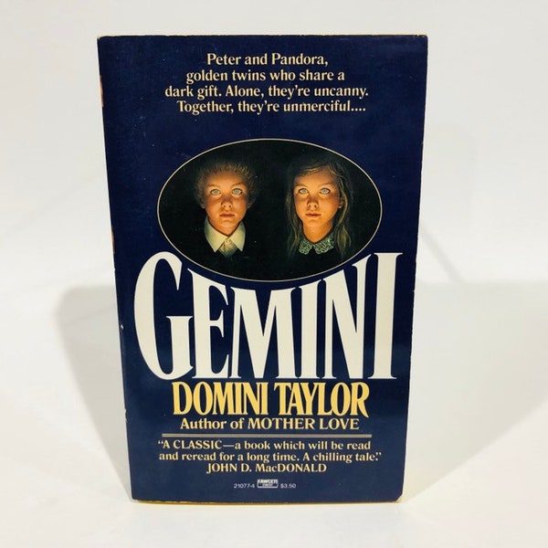 Gemini by Domini Taylor 1986 Horror Paperback Book