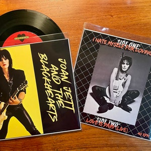 Joan Jett & The Blackhearts - I Hate Myself For Loving You 7&quot; 45 RPM Single 1988 Vinyl Record w/Custom Sleeve