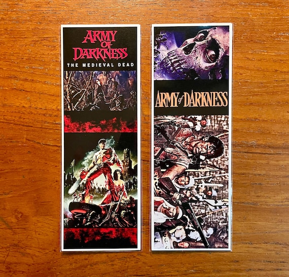 ARMY OF DARKNESS Handmade Bookmarks 80s Cult Classic Horror Movie Evil Dead