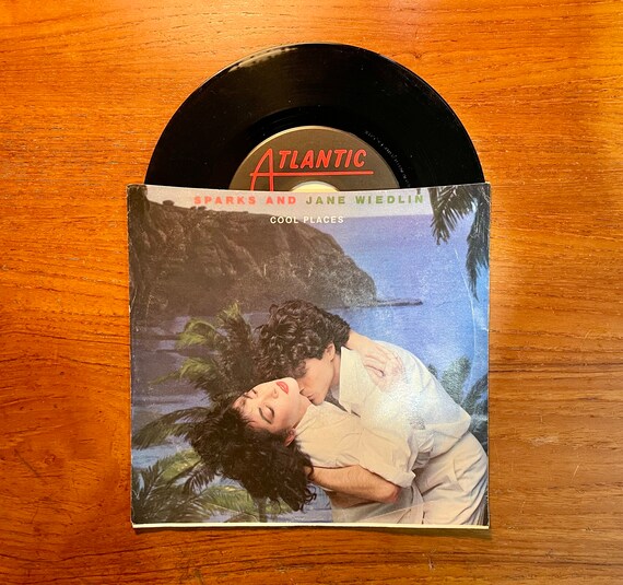 The Sparks w/Jane Wiedlin - Cool Places 7" 45 RPM 1983 Pop Hit Vinyl Record