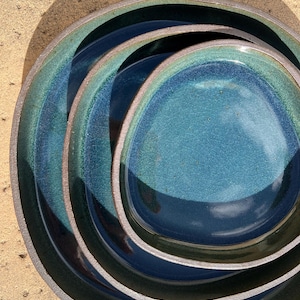 Handmade Ceramic Serving Plates, Nesting Dinnerware Set, Modern Stoneware Dishes I ORGÁNICO