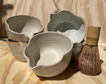 Shell matcha bowl