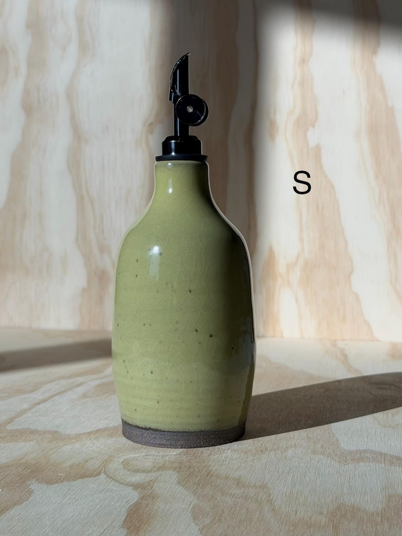 olive oil bottle, syrup dispenser, handmade oil cruet image 20