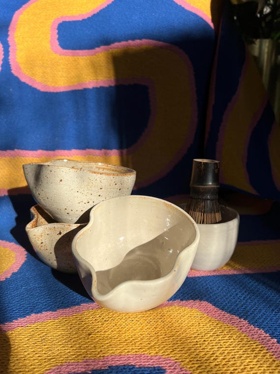Shell matcha bowl