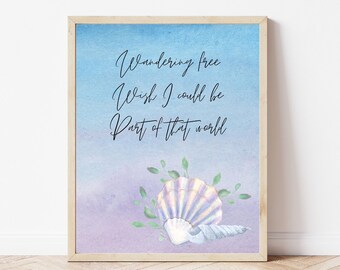 The Little Mermaid Inspired Art - Ariel - DIGITAL DOWNLOAD