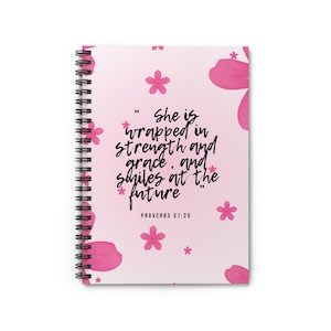 Faith Journal for Christian , Motivational Notebook , A Beautiful Gift for Her.