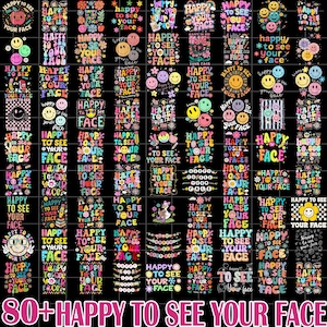 80+ Happy To See Your Face Png Bundle, Happy To See Your Face Png Bundle, Retro Groovy Png, First Day Of School Png, Back to School Png