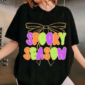 Spooky Season Png, Preppy Halloween Coquette Bow Png, Neon Halloween Brushstroke Sublimation, Girly Spooky Cute Ghost Png, Spooky Mama Png