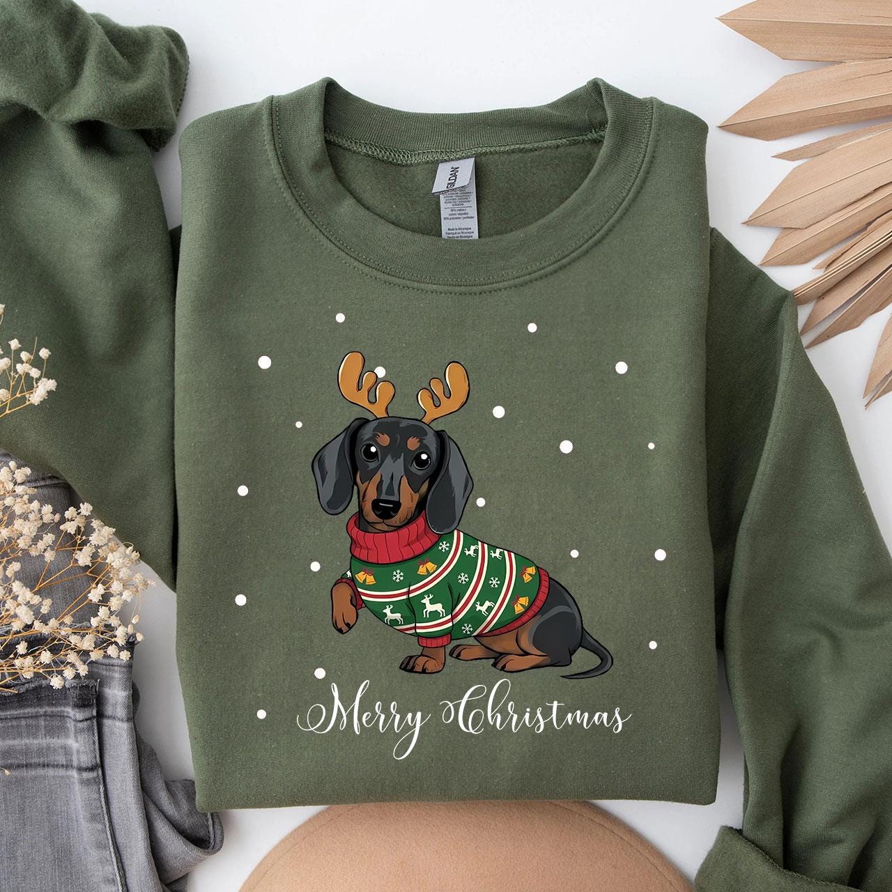 Christmas Jumpers Women Dachshund