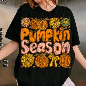 Pumpkin Season png, Retro Halloween png, Preppy Pumpkin Bow PNG, Halloween T-shirt PNG, Trendy Fall Pumpkins, Spooky Season png, preppy png