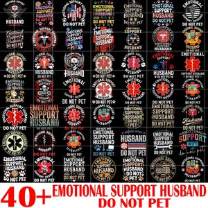 Emotional Support Husband Do Not Pet Png, Funny Husband Png Digital, Cool Husband Png, Wife Png, Husband Anniversary Humor Support Human Png