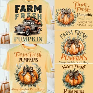 Fall Farm Fresh Pumpkins Png. Coquette Png. Retro Fall Png, Fall Pumpkins Sublimation, Pumpkin Png, Halloween PNG Designs, Sublimation PNG