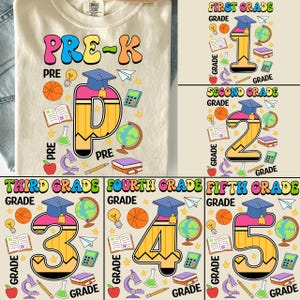 Preppy Back to School Bundle PNG, Coquette Teacher First Day of School Shirt Design, Girly Pencil Back To School, Pre-k 1st/2nd/3rd Grade