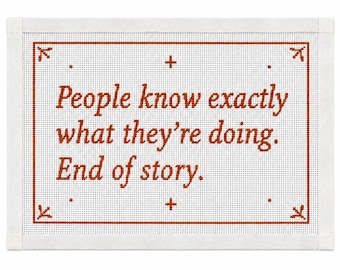 Funny Quote Needlepoint Canvas, 13 Mesh 8x5 Hand Painted, Modern Home Decor Stitching