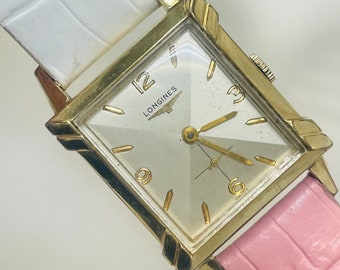 26 mm Vintage Longines guldfylld tank armbandsur