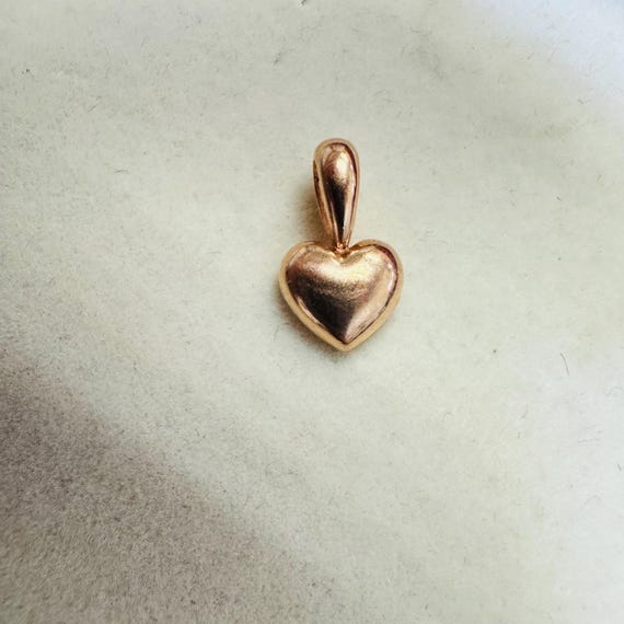 Michael Anthony Solid 14K Rose Gold Puffed Heart … - image 3