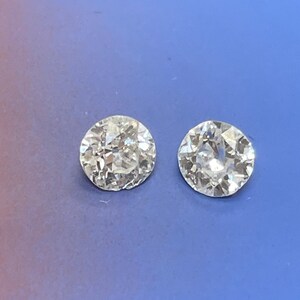 Natural Untreated Antique Old Mine Diamond .46CT 3.8mm Loose Diamond Pair