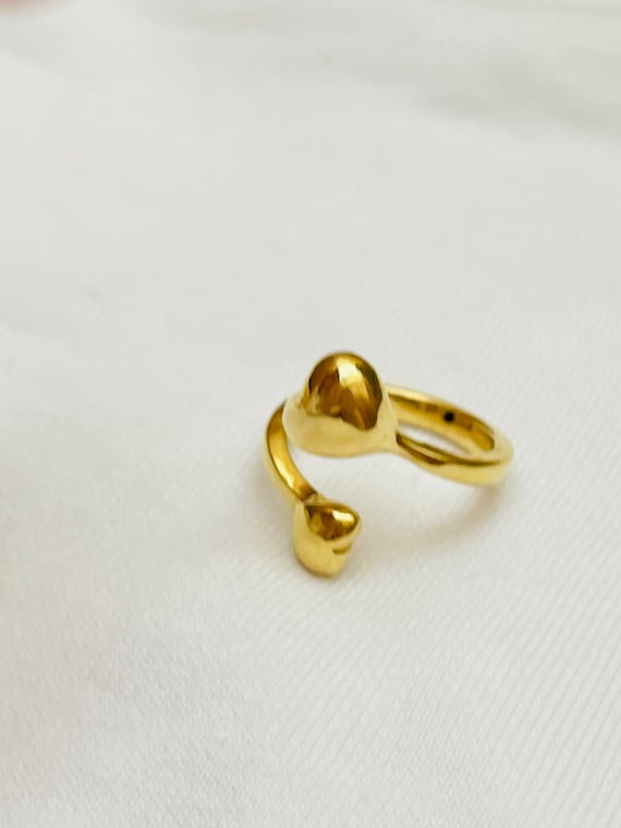 Gorgeous!! 14K Yellow Gold Unique Open Puffy Hear… - image 1