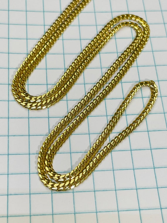 Gold curb link chain deals