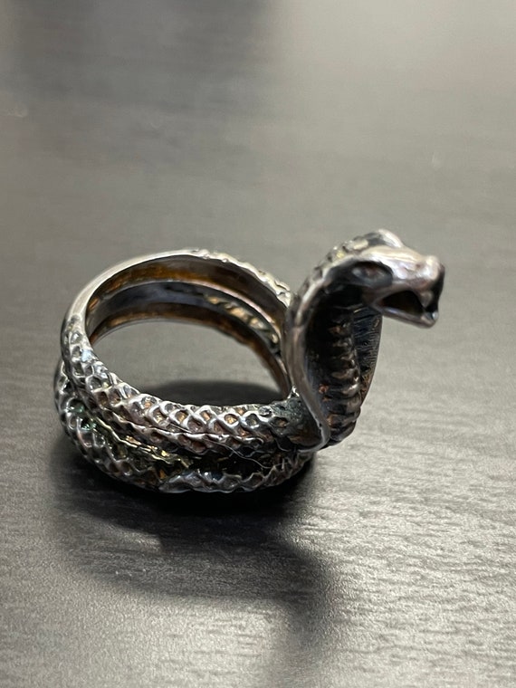Bague Serpent Cobra en Argent Sterling Taille 6.5 Etsy France
