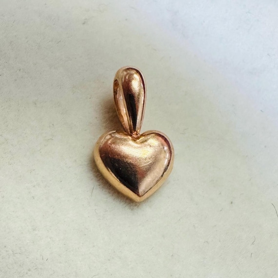 Michael Anthony Solid 14K Rose Gold Puffed Heart … - image 1