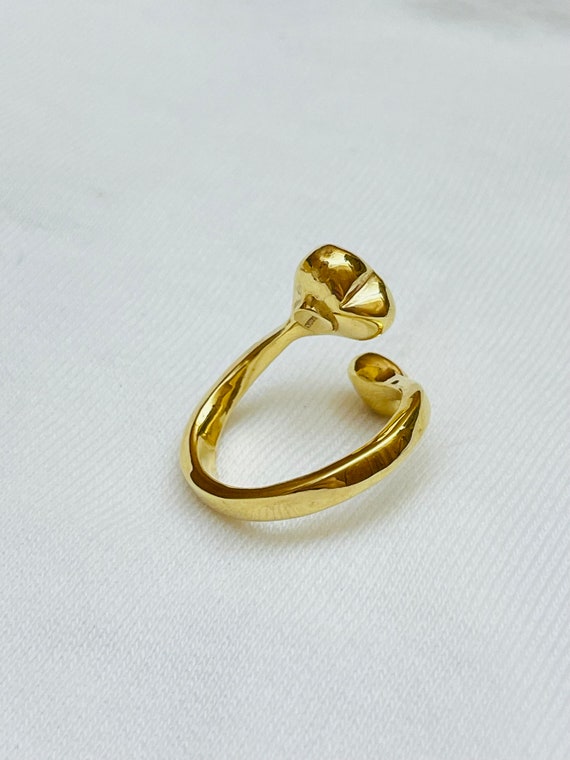 Gorgeous!! 14K Yellow Gold Unique Open Puffy Hear… - image 3