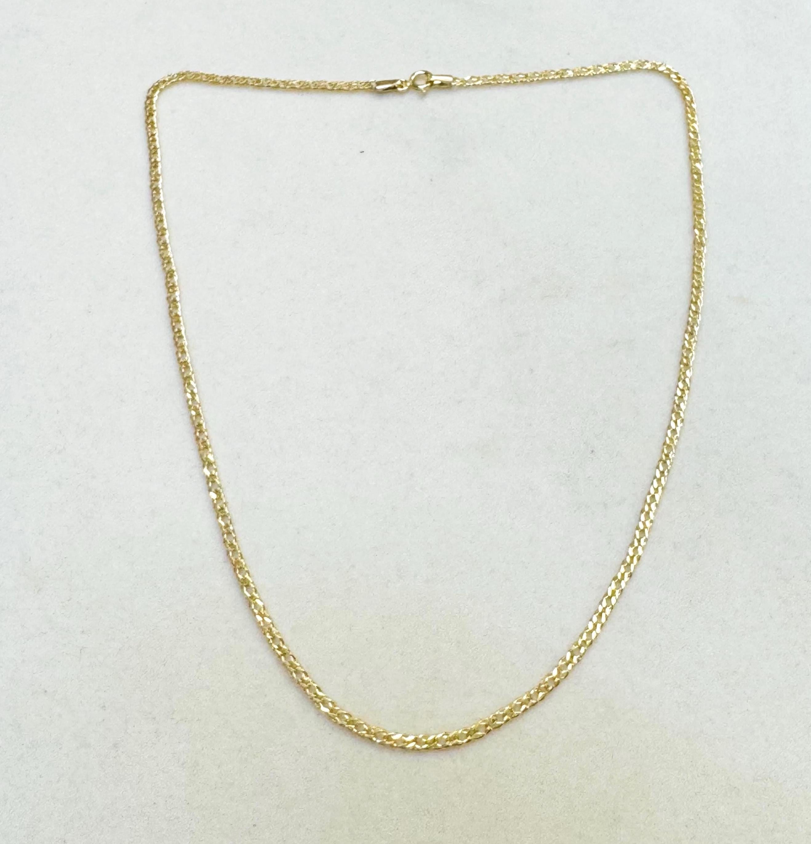 18インチ 2.5 mm ソリッド 10K イエローゴールド インターリンク