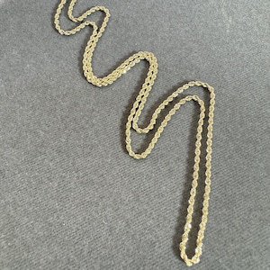 16” 1.5mm Solid 10K Yellow Gold Diamond Cut Rope Chain Necklace