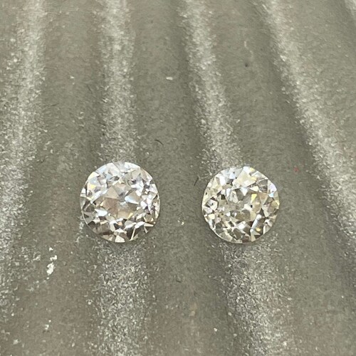 Antique Old Mine Cut Round Diamond Pair Loose .84CTW Etsy