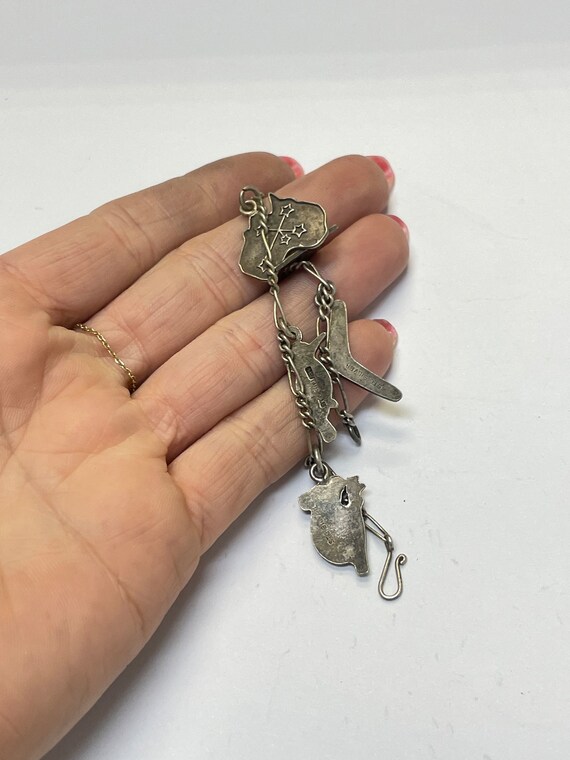 Cute vintage Solid Sterling Silver Australia Them… - image 5