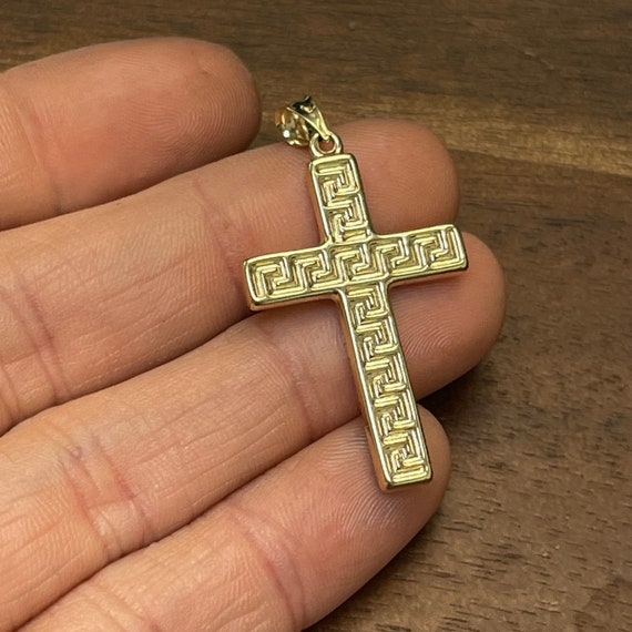 ソリッド 14K ゴールド イエス クロス ネックレス 希望を信じるペンダント ネックレス 宗教ジュエリー 女性用 記念日 誕生日 並行輸入品 : ソリッド14 Kゴールド東部正教会クロス十字架イエス