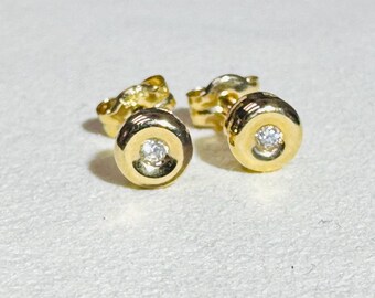 14 Karat Halo, 2,50 Karat Natürlicher Diamant Brillantohrstecker Im
