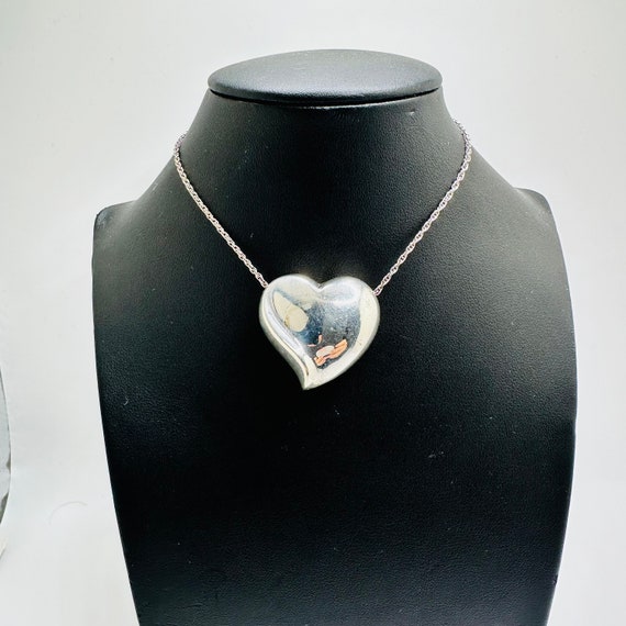 Solid Sterling Silver Heart Necklace Chain  19 "