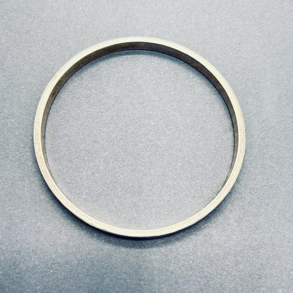 Solid Sterling Silver Bangle Bracelet 8" - image 3