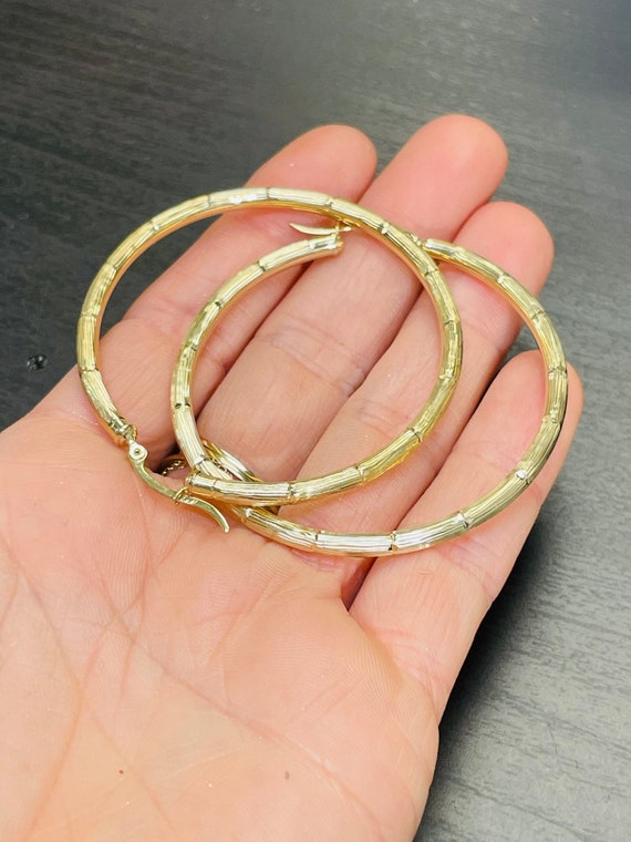 Orecchini Mezzo Cerchio Grandi In Argento 925 Semplici Ed Eleganti - Italia - Foto 12