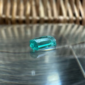 0.48ct Loose Natural Colombian Rough Emerald Crystal 6x3mm