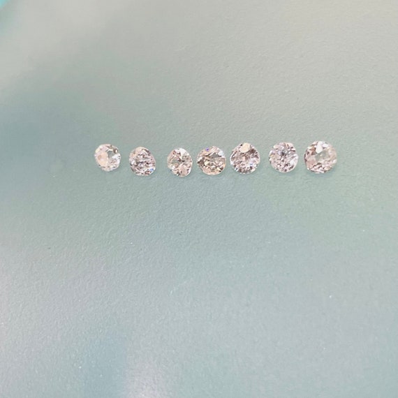 Lot of 7 .47CTW Old Mine Loose Diamonds Well Matched Layout G Color SI1 2mm  for Repair or Custom Jewelry 