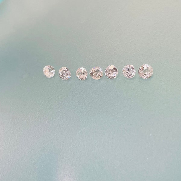 Lot of 7 .47CTW Old Mine Loose Diamonds Well Matched Layout G color SI1 2mm for Repair or Custom Jewelry