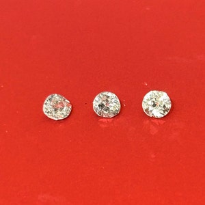 Group lot of .44CT Loose Natural Brilliant Old Mine Cut Diamonds 3.38, 3.63, 3.81mm, for Repair or Custom Jewelry