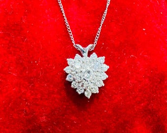 Ciondolo con teschio in oro bianco massiccio 14k e diamanti naturali - Italia