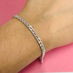 925 Soild Sterling Silver Link Bracelet 8 - Etsy