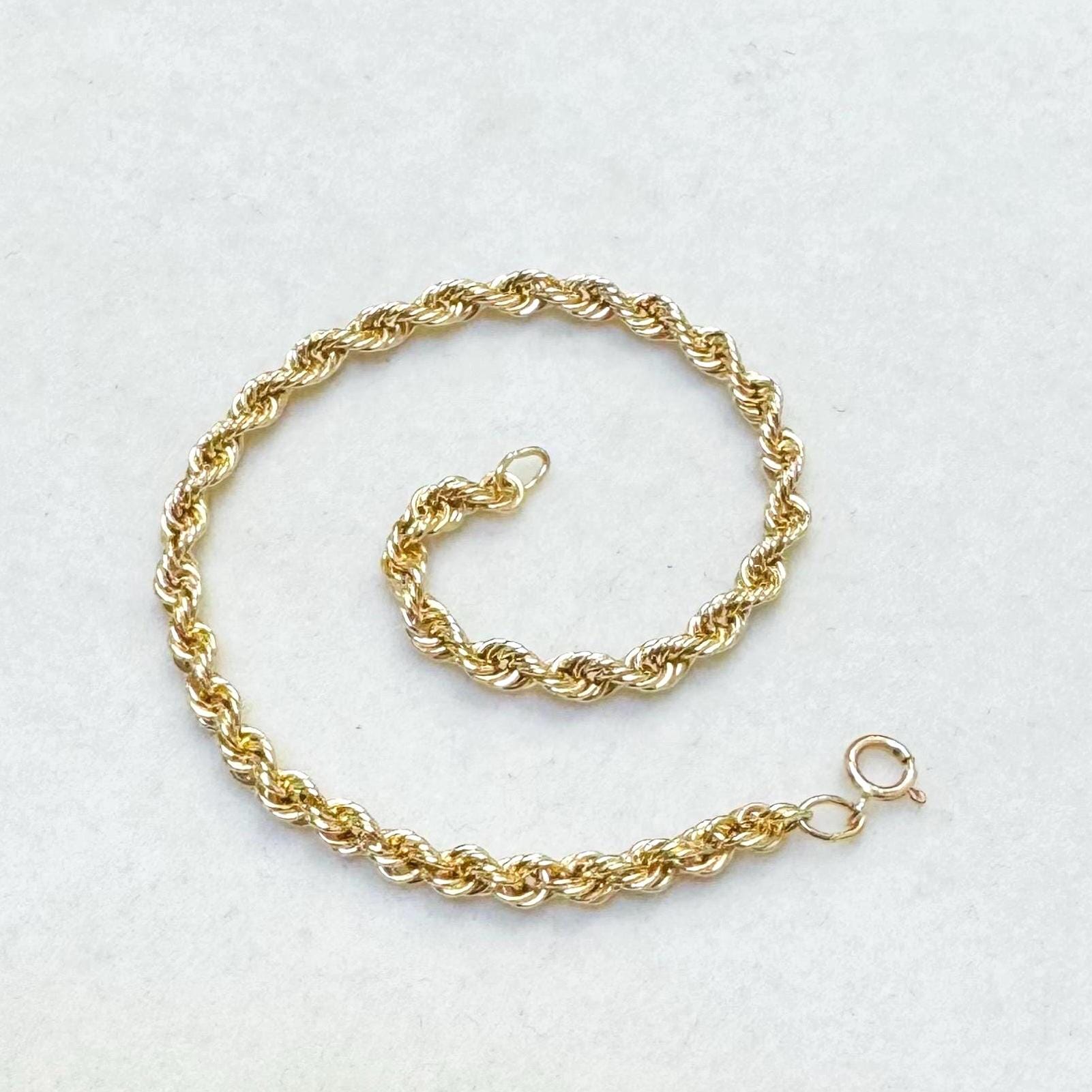 【EURO VINTAGE】Rope Chain Bracelet Vintage Rope Chain Bracelet - Etsy
