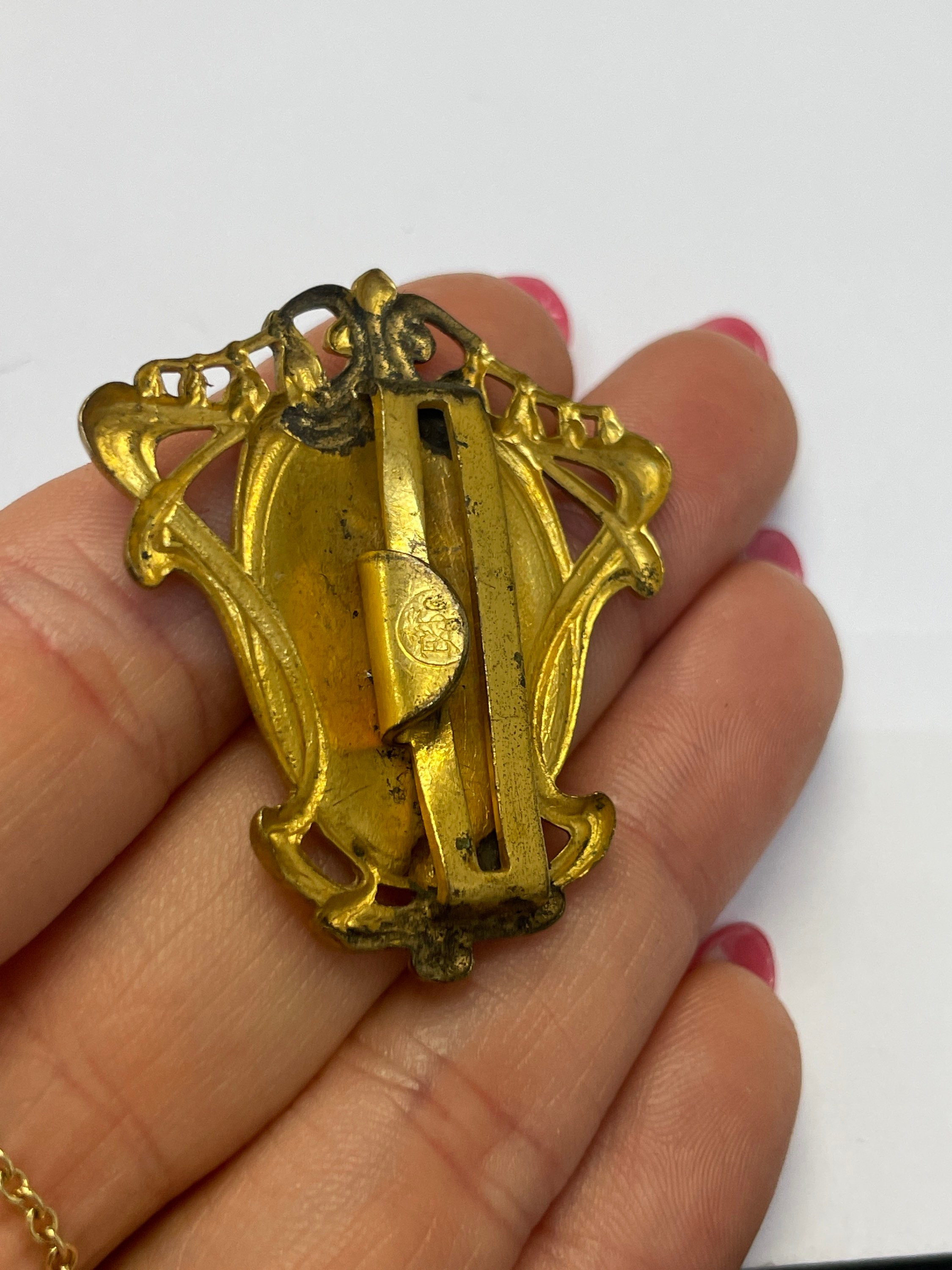Antique Victorian Nouveau Gold Tone & Cut Steel Belt Piece il_fullxfull.6512733848_2jah.jpg main image 3