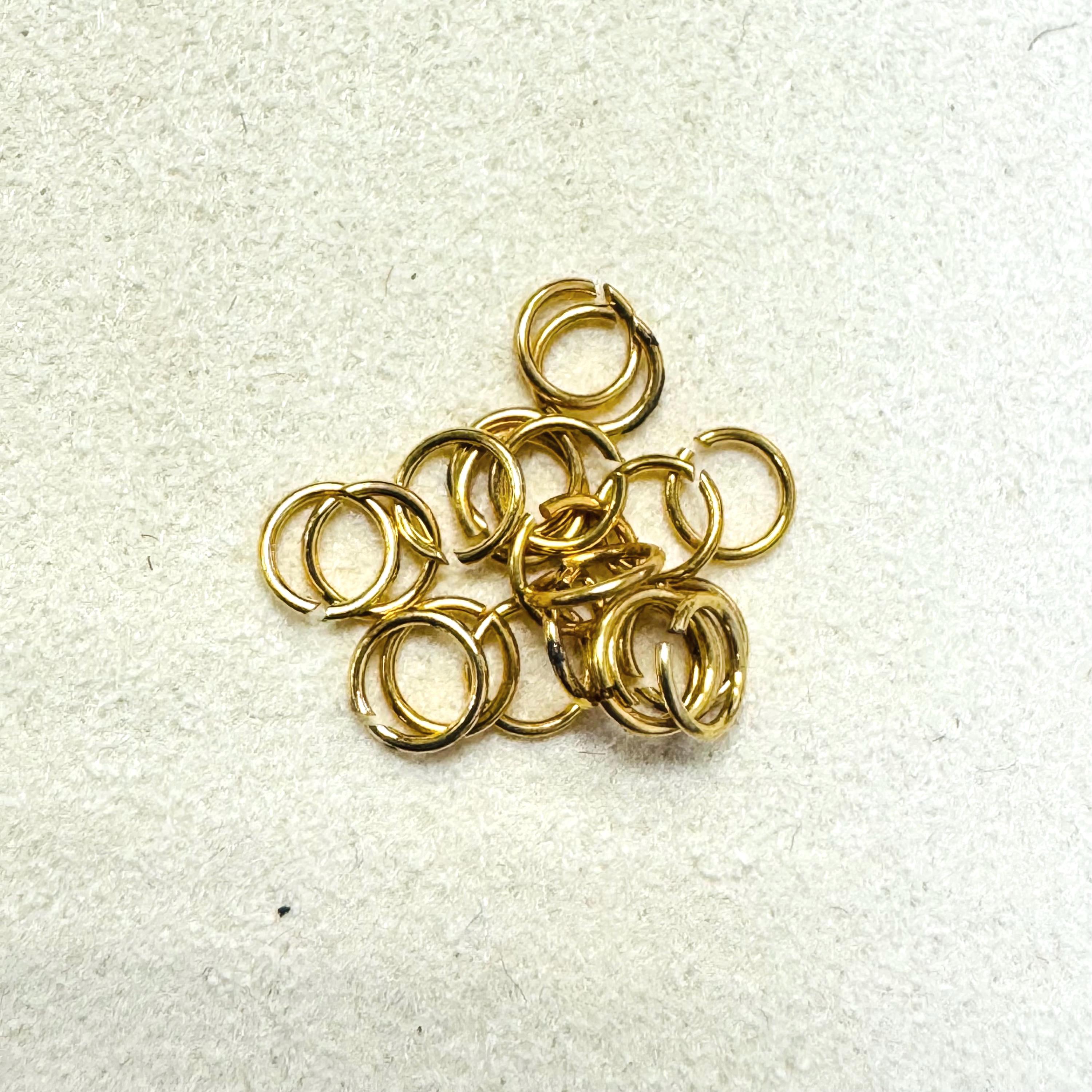 Lot of 20 Solid 14K Yellow Gold Open Jump Rings 4mm 22 Gauge - Etsy
