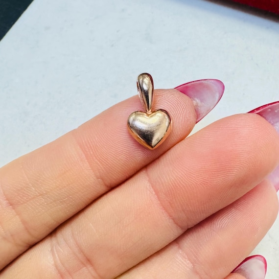 Michael Anthony Solid 14K Rose Gold Puffed Heart … - image 2