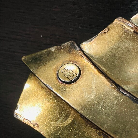 Large Neat Solid Sterling Silver Artisan Signed C… - image 6